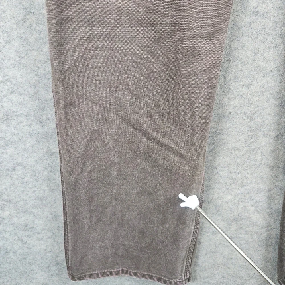 Carhartt Men's Brown Canvas Carpenter Pants Size 38x33 Workwear Faded Distressed
